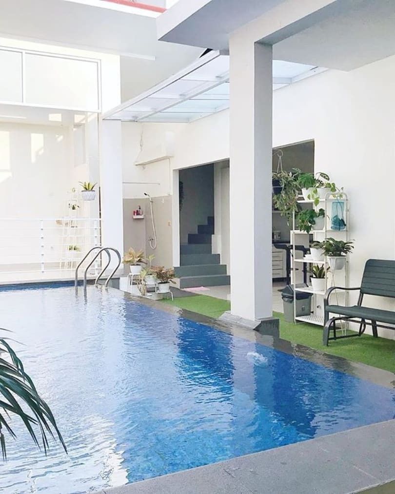 Hồ bơi gia đình tràn viền tại quận 10 TP HCM đã thi công bởi Anh Tuấn Group
