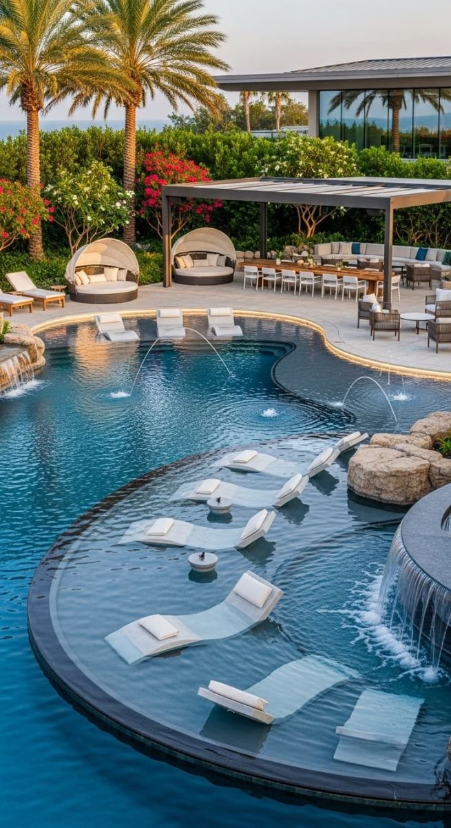 Thiết kế thi công hồ bơi tràn viền