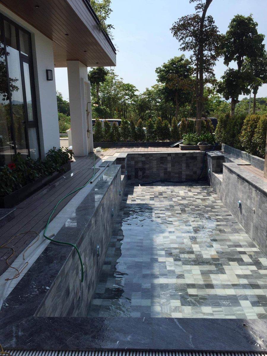 Thi công hồ bơi trẻ em bằng bê tông tại Bình Chánh TP HCM - Anh Tuấn Group