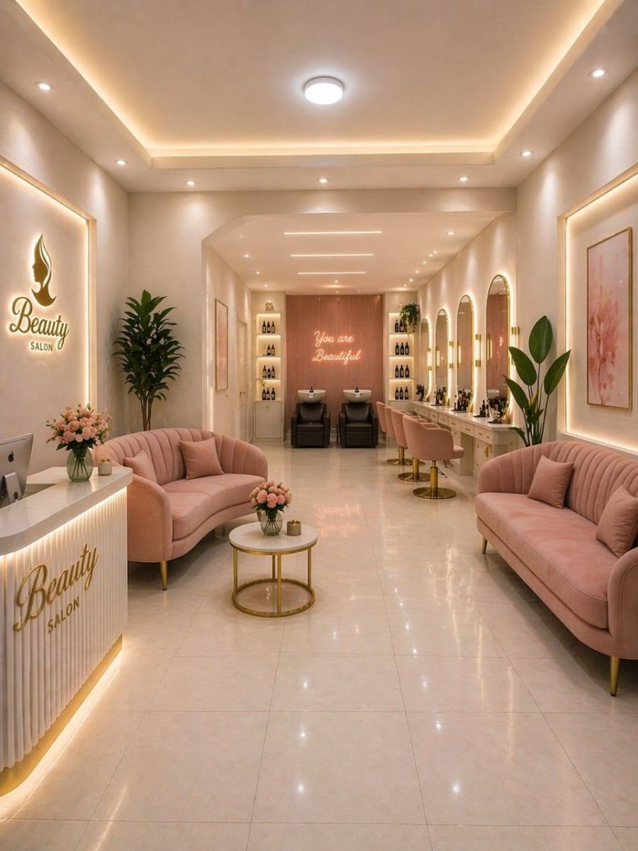 Thiết kế thi công nội thất spa, thẩm mĩ viện