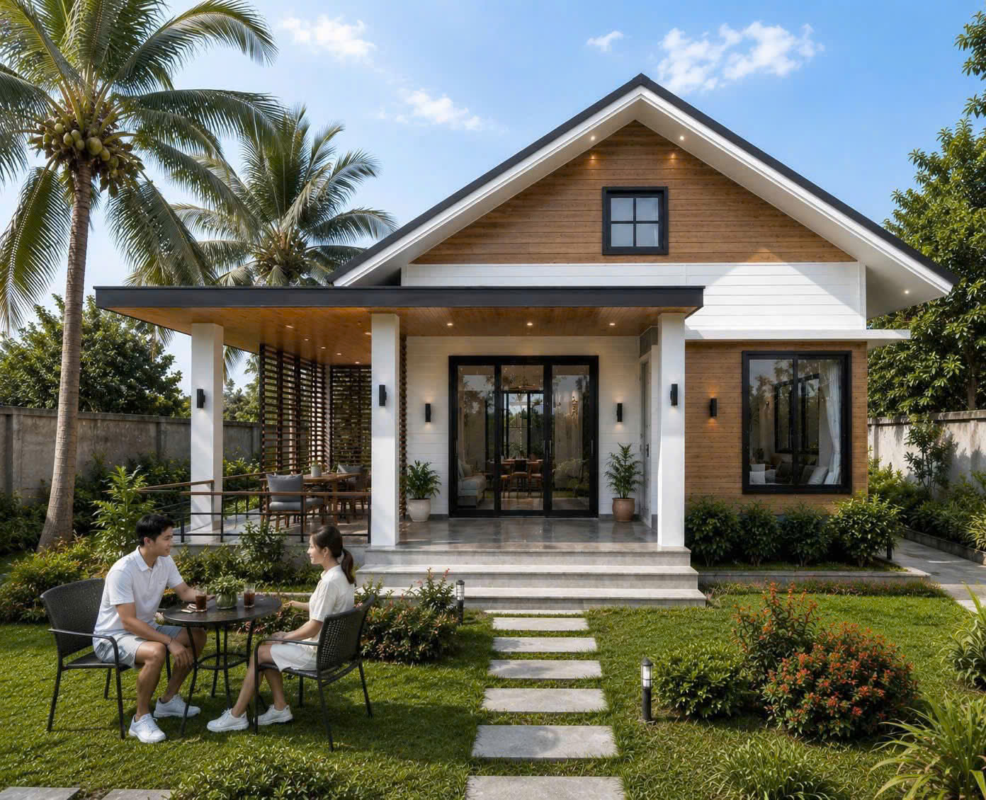 nhà lắp ghép panel mái chữ A tại Bình Dương