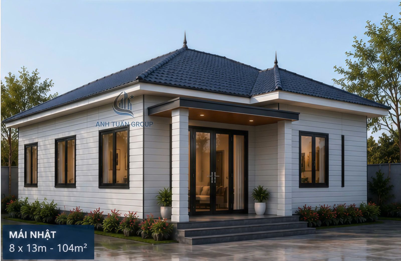 Nhà lắp ghép panel mái nhật tại Bạc Liêu