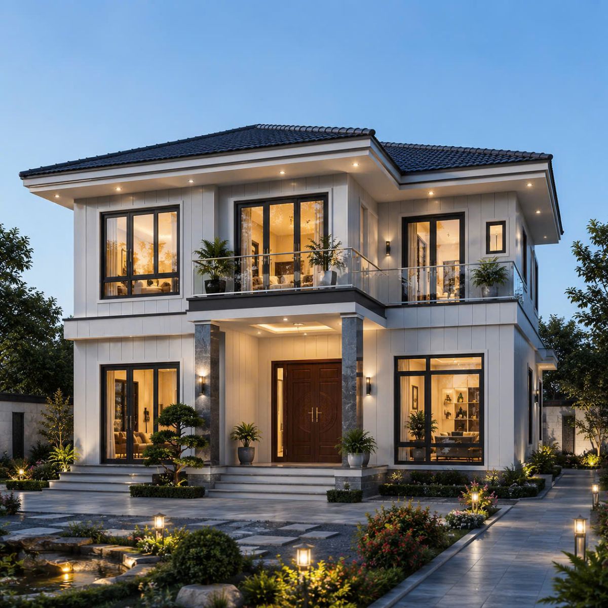 Biệt thự sân vườn lắp ghép panel tại Hậu Giang