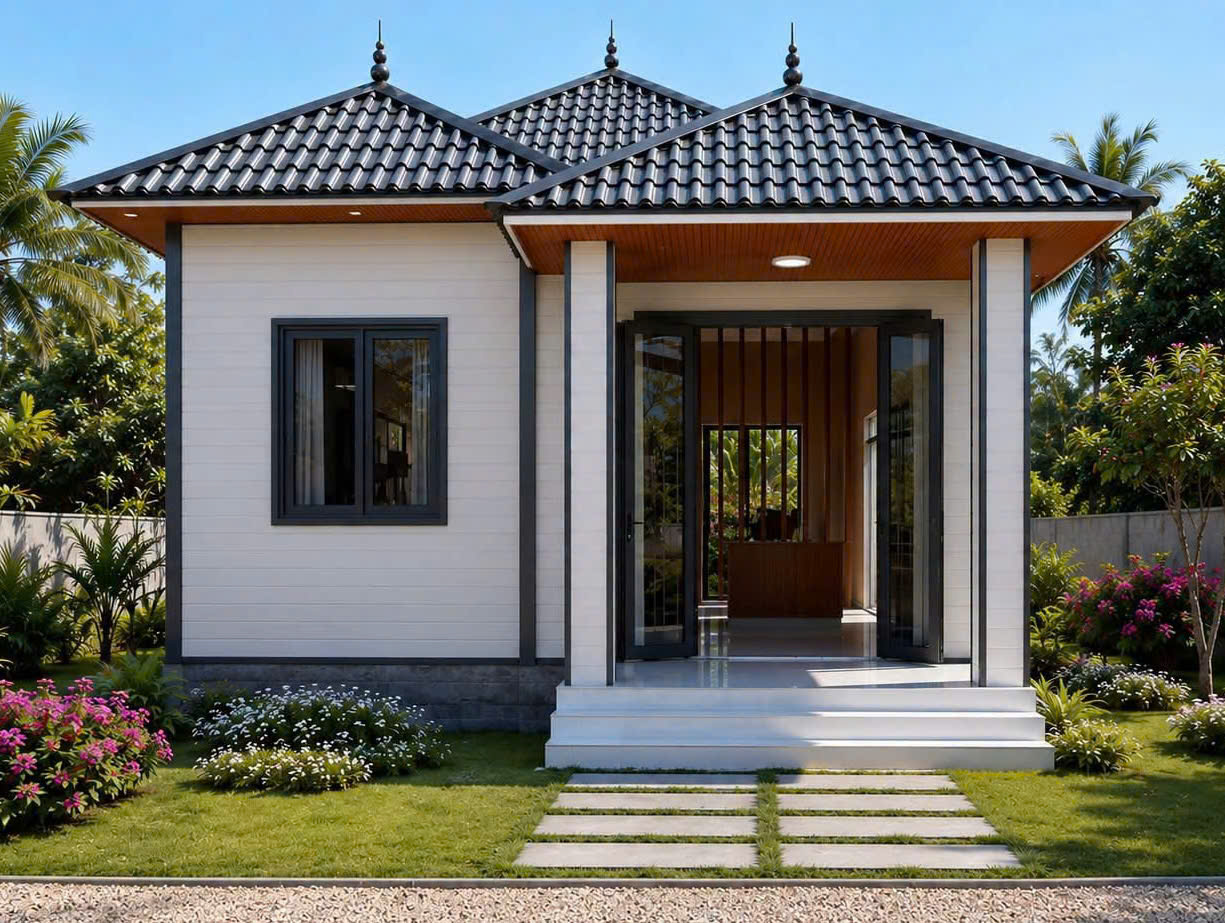 Nhà lắp ghép panel mái nhật tại Ninh Thuận