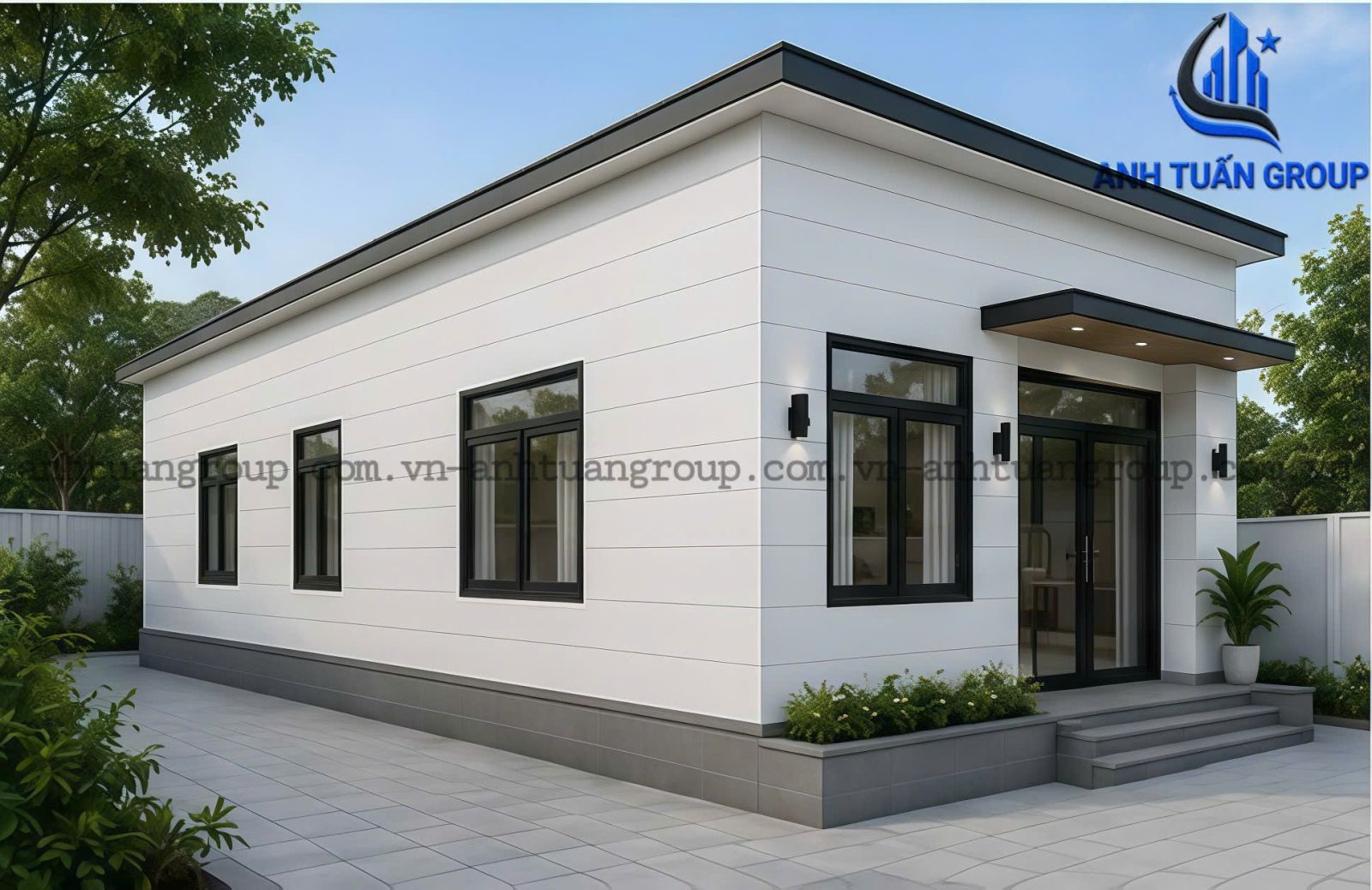 nhà lắp ghép panel mái bằng tại Bắc Ninh