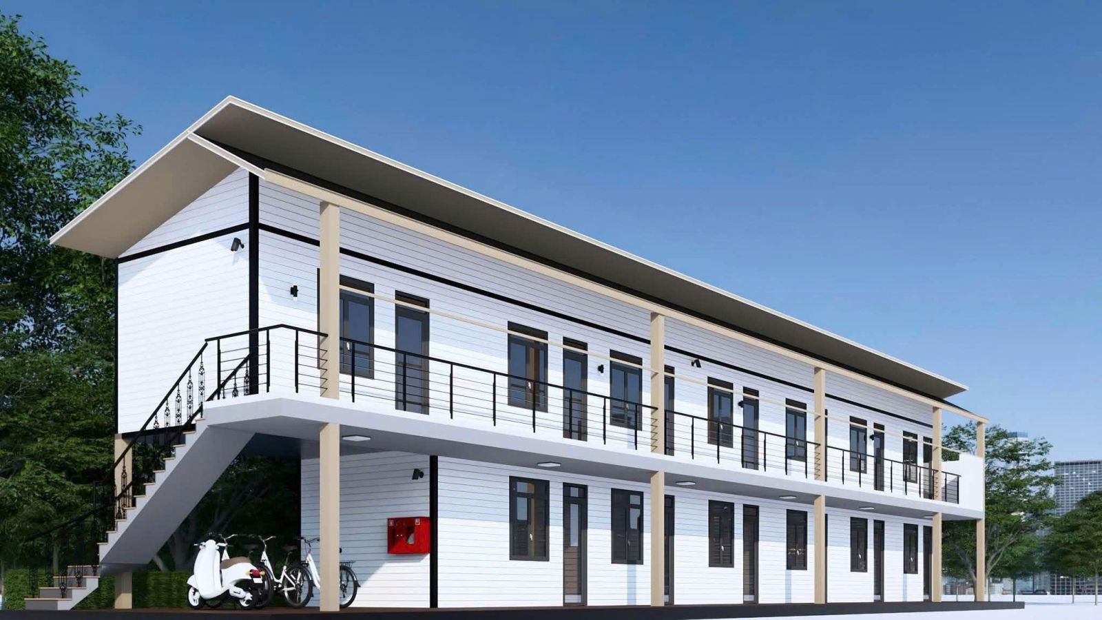 nhà trọ lắp ghép panel tại Hà Nội