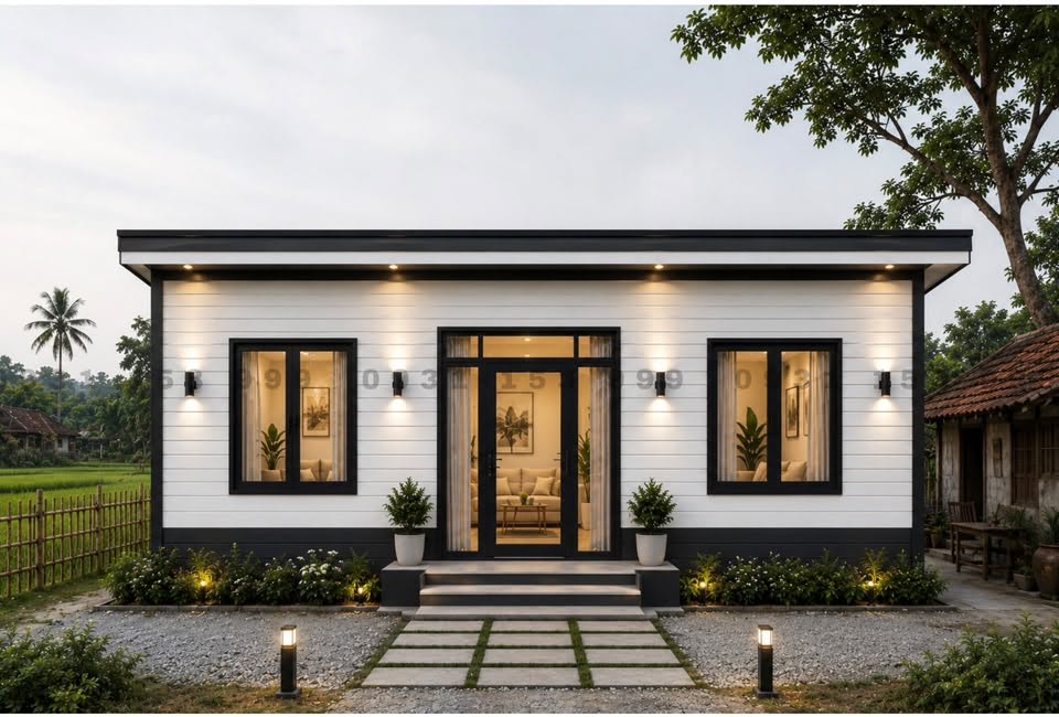 Mẫu nhà lắp ghép cấp 4 phong cách tối giản (Minimalism)