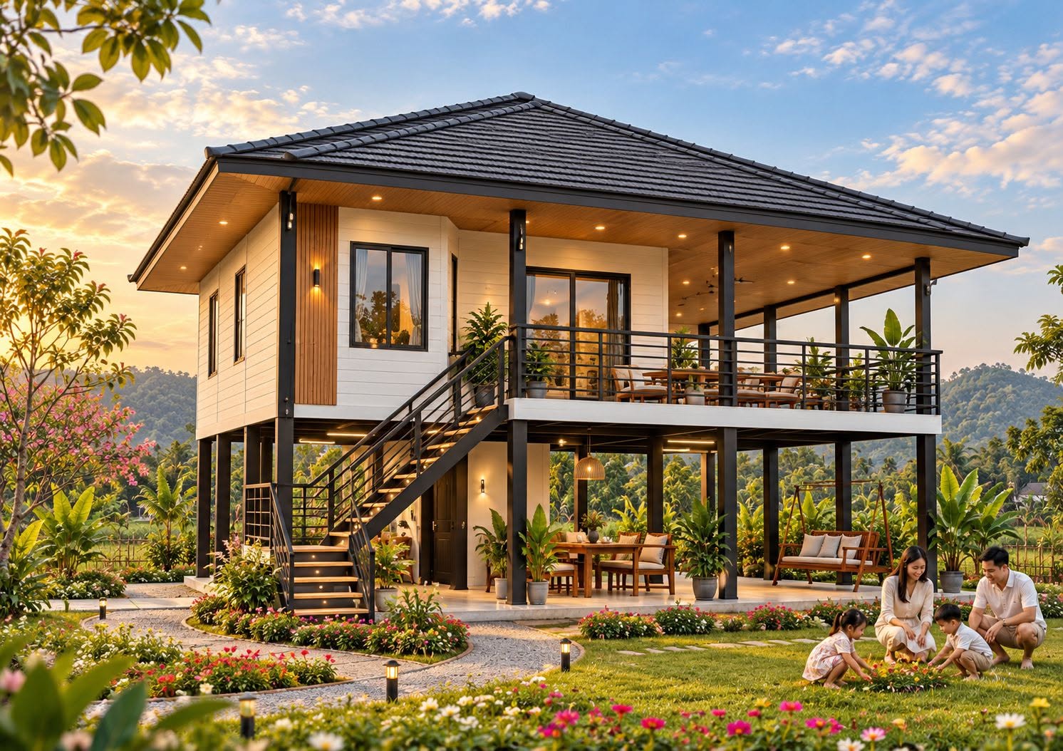 mẫu nhà lắp ghép 3 phòng ngủ đẹp