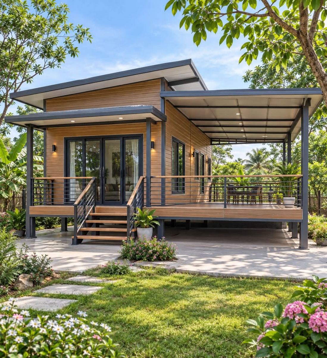 báo giá nhà lắp ghép 70m² trọn gói