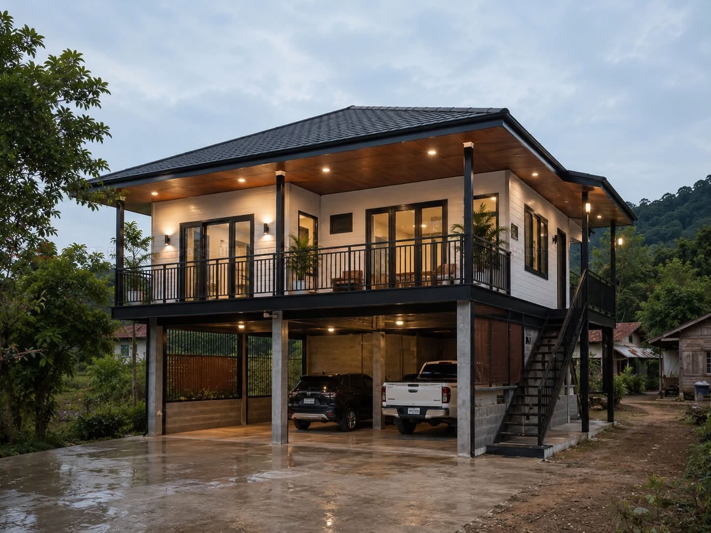 Anh Tuấn Group đã hoàn thiện căn nhà lắp ghép sân vườn 100 tại Đăk Lăk