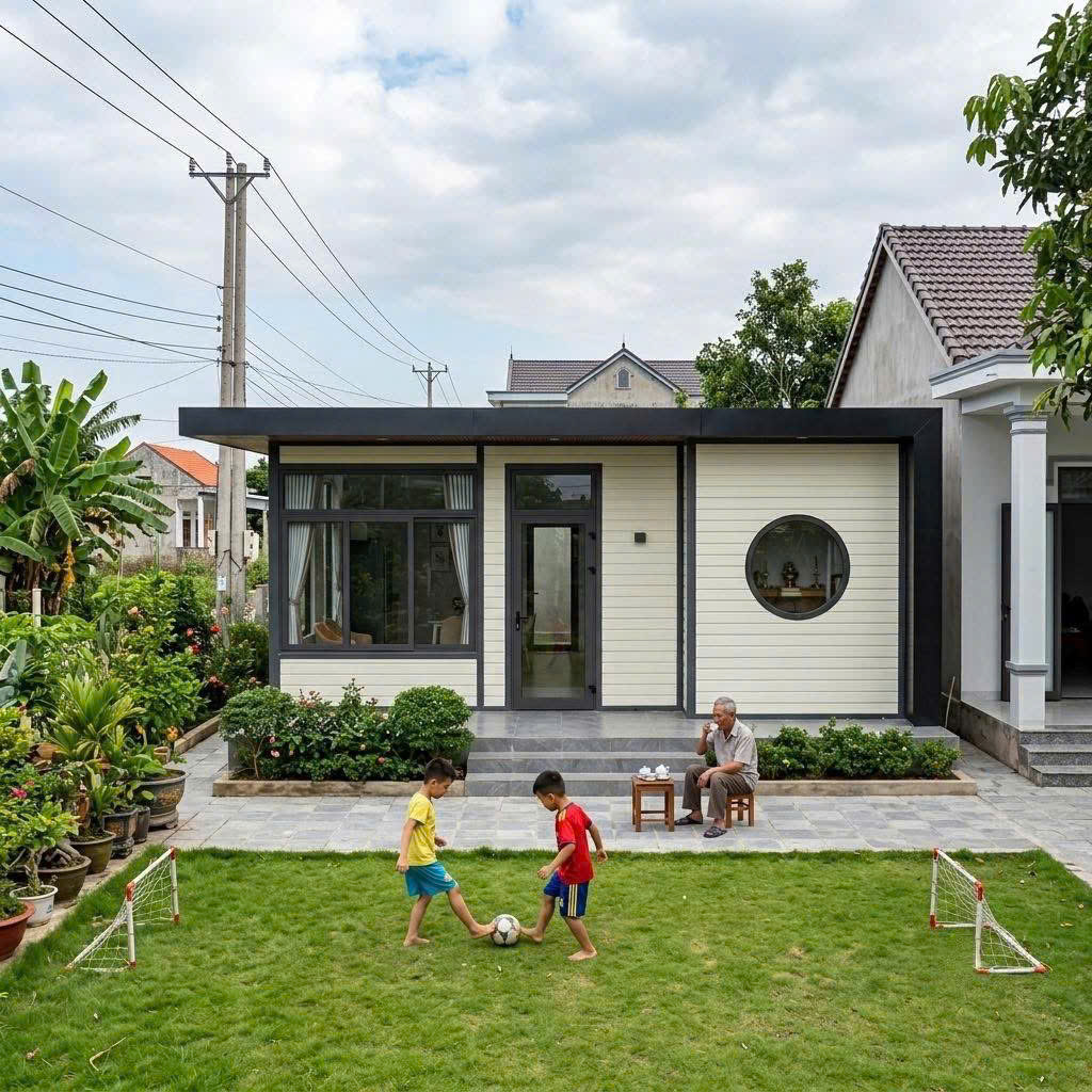nhà vườn lắp ghép cấp 4 Phan Thiết