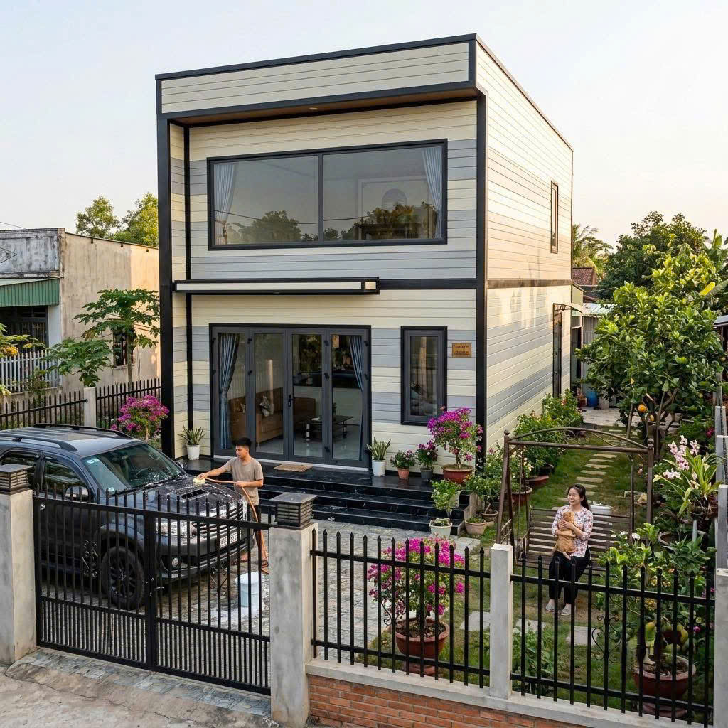 nhà vườn lắp ghép Panel PIR Đồng Tháp