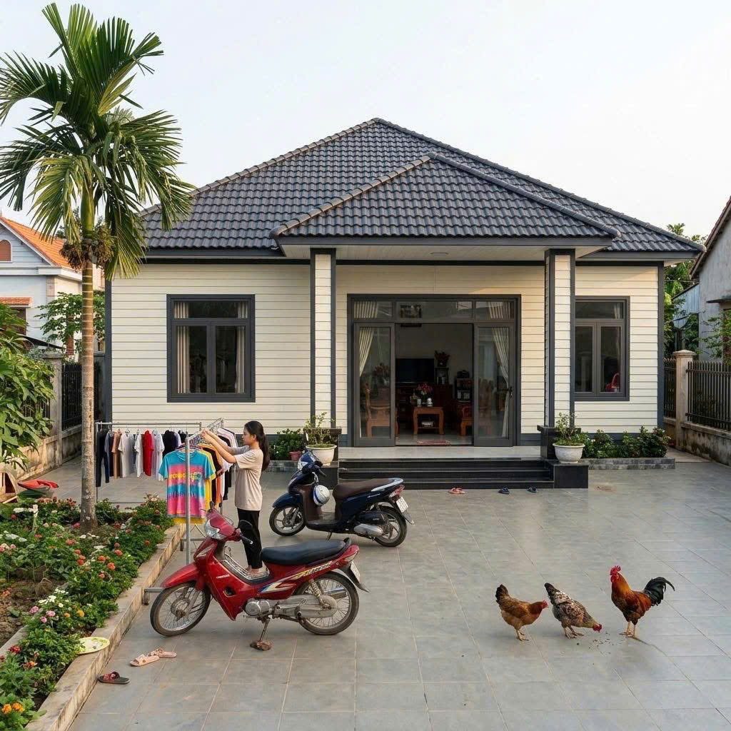 nhà vườn lắp ghép 3 phòng ngủ Phan Thiết