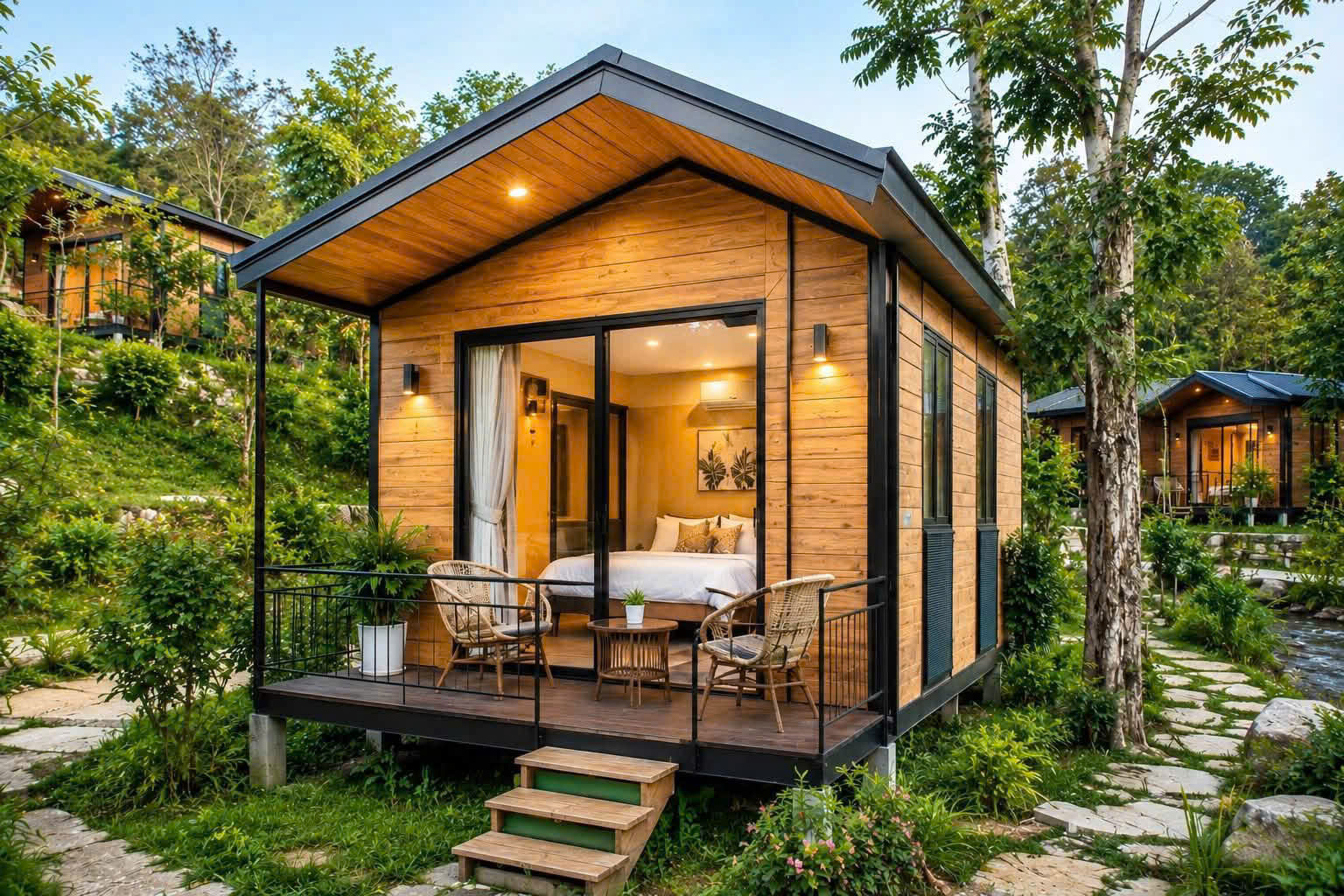 Homestay lắp ghép sân vườn tại Bình Phước