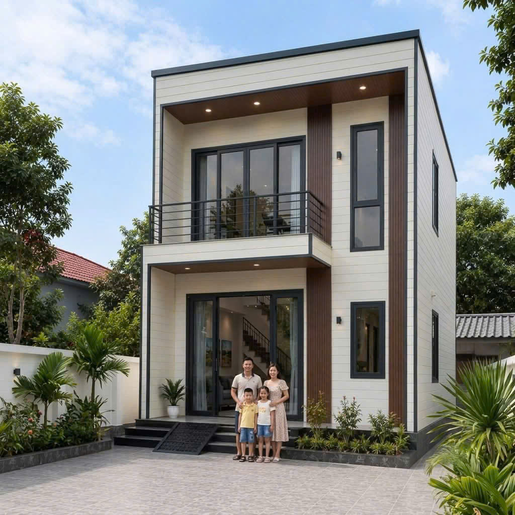 nhà lắp ghép panel 2 tầng tại Vũng Tàu