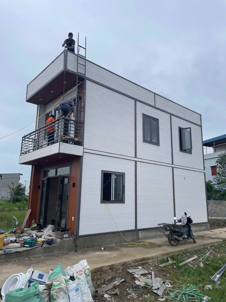 công trình nhà lắp ghép panel của Anh Tuấn Group tại Phan Thiết sắp hoàn thiện