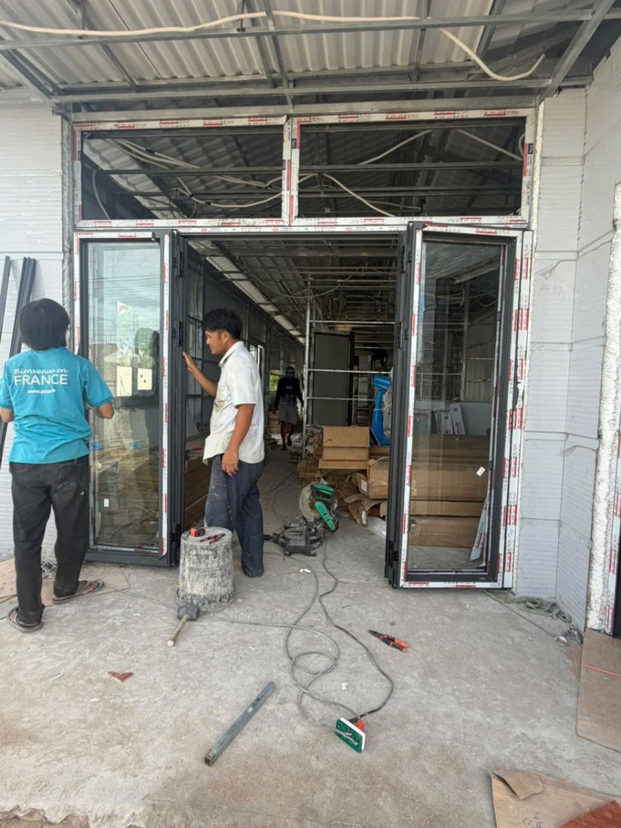 công trình nhà lắp ghép panel của Anh Tuấn Group tại Ninh Thuận đang thi công 