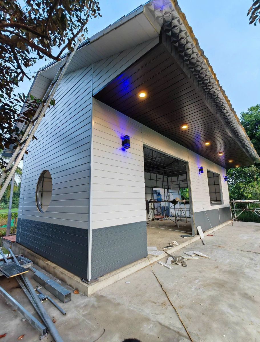 Nhà vườn lắp ghép panel 2 phòng ngủ do Anh Tuấn Group đang thi công