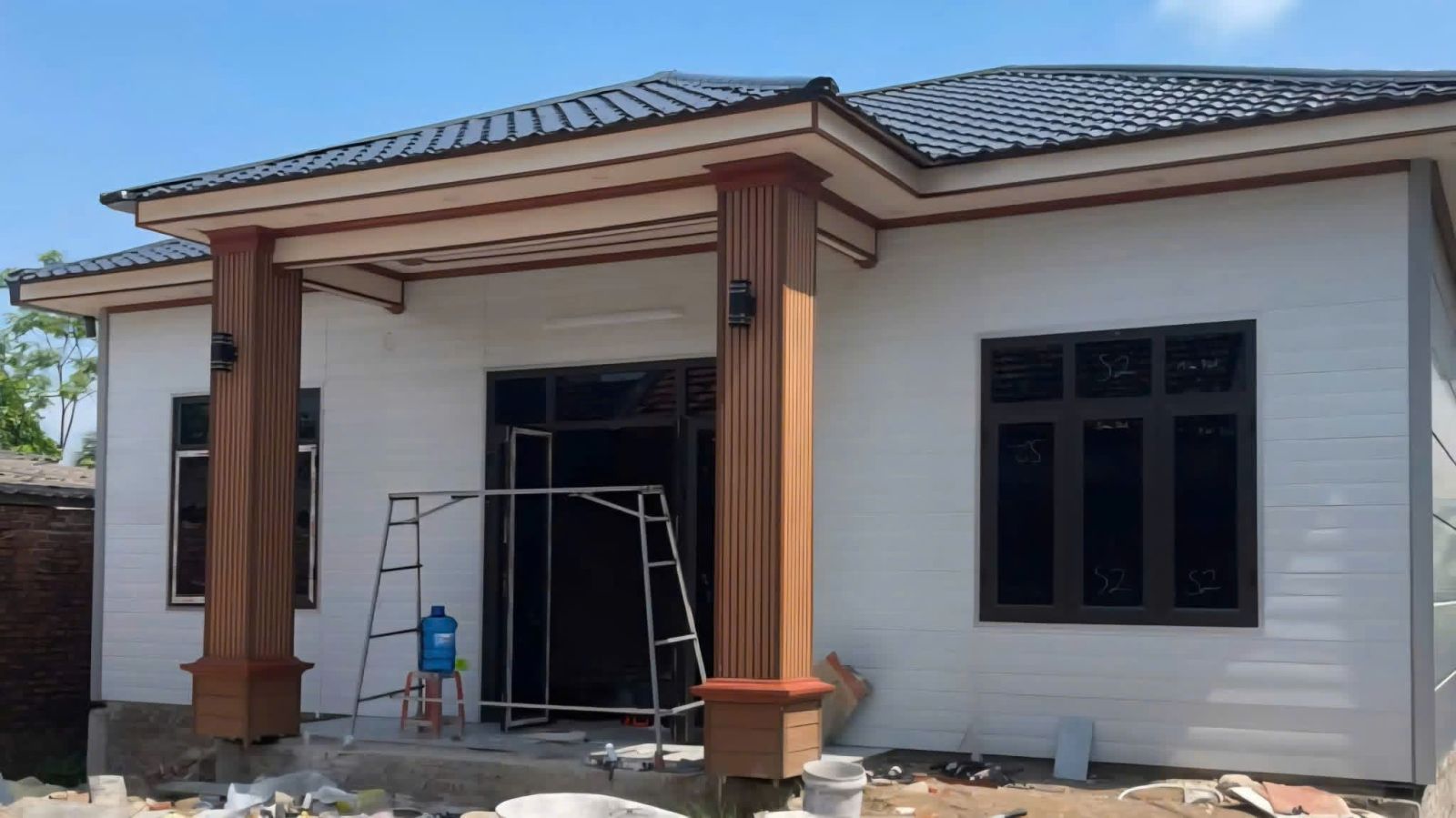 Anh Tuấn Group đang thi công nhà lắp ghép pamel 3 phòng ngủ tại Bình Định