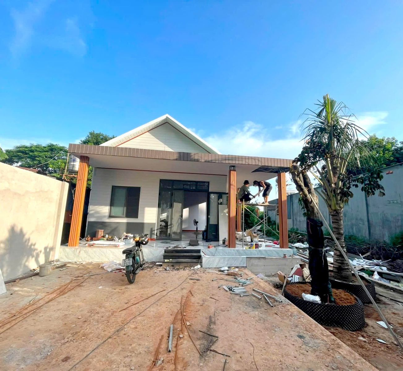 Nhà lắp ghép panel mái chữ A tại Hà Nội thi công bởi Anh Tuấn Group
