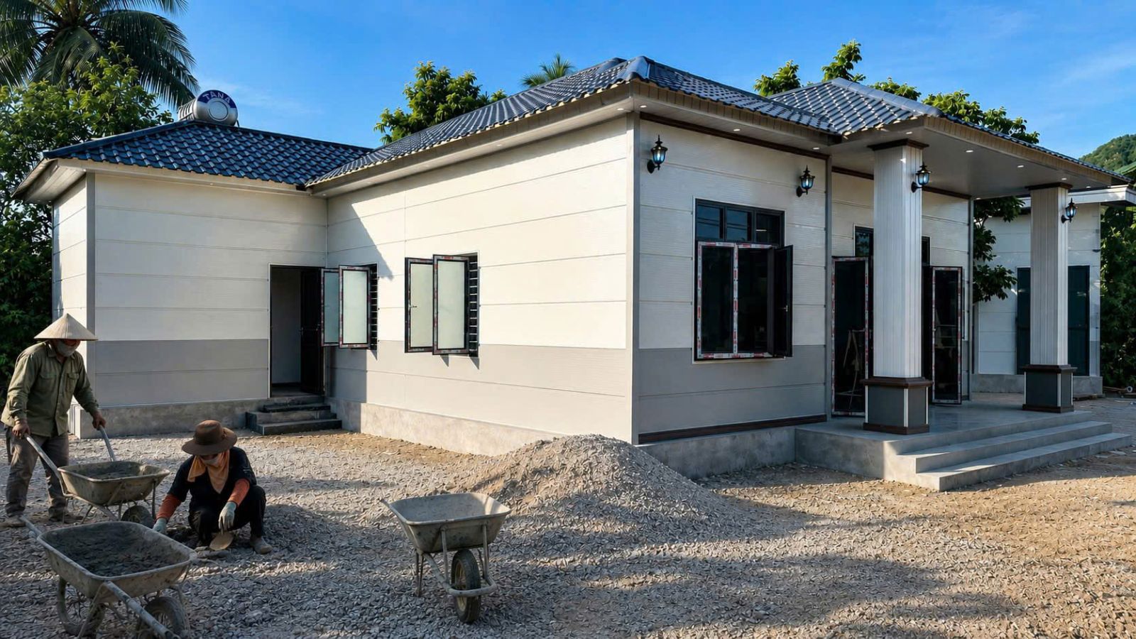 nhà lắp ghép panel đã thi công tại Bình Phước