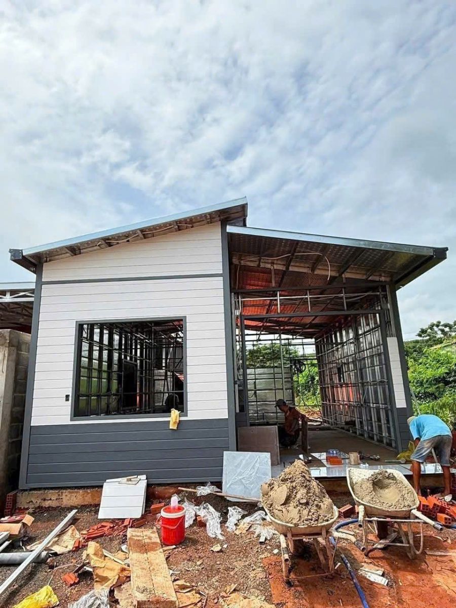 công trình nhà lắp ghép panel của Anh Tuấn Group tại Long An sắp hoàn thiện
