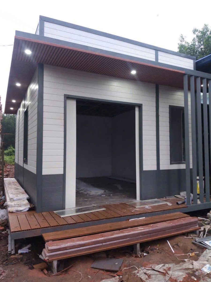 căn nhà lắp ghép panel 1 phòng ngủ tại Tây Ninh do Anh Tuấn Group đang thi công