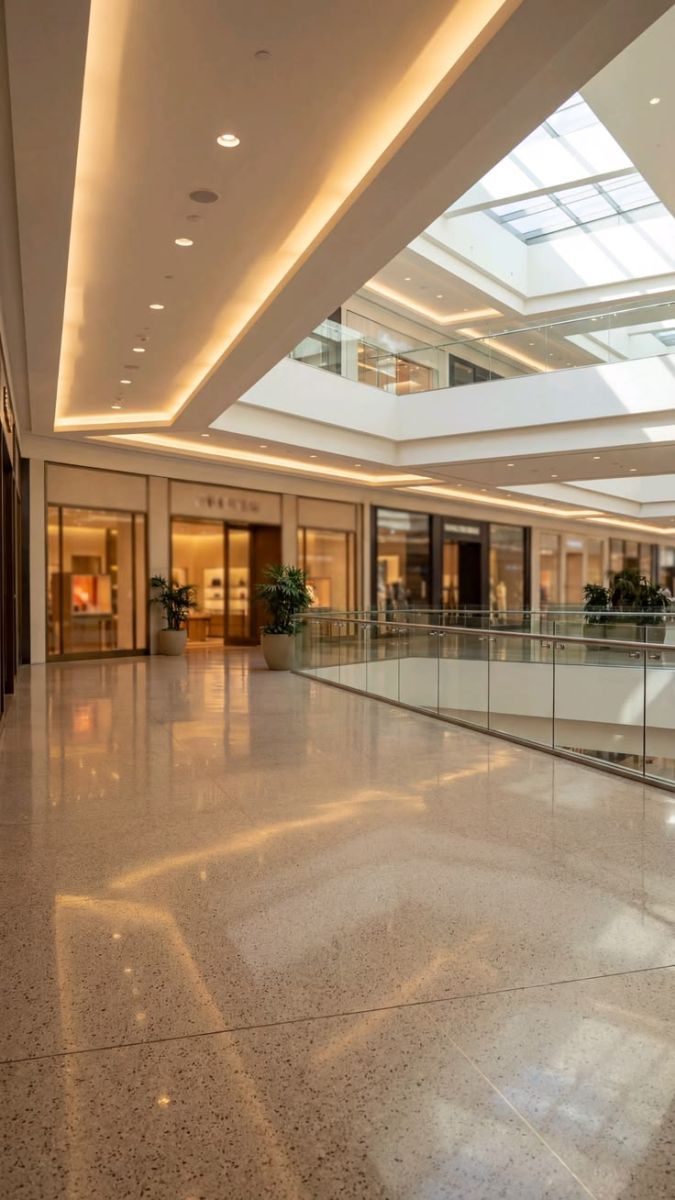 Mẫu trần nhựa showroom và trung tâm thương mại