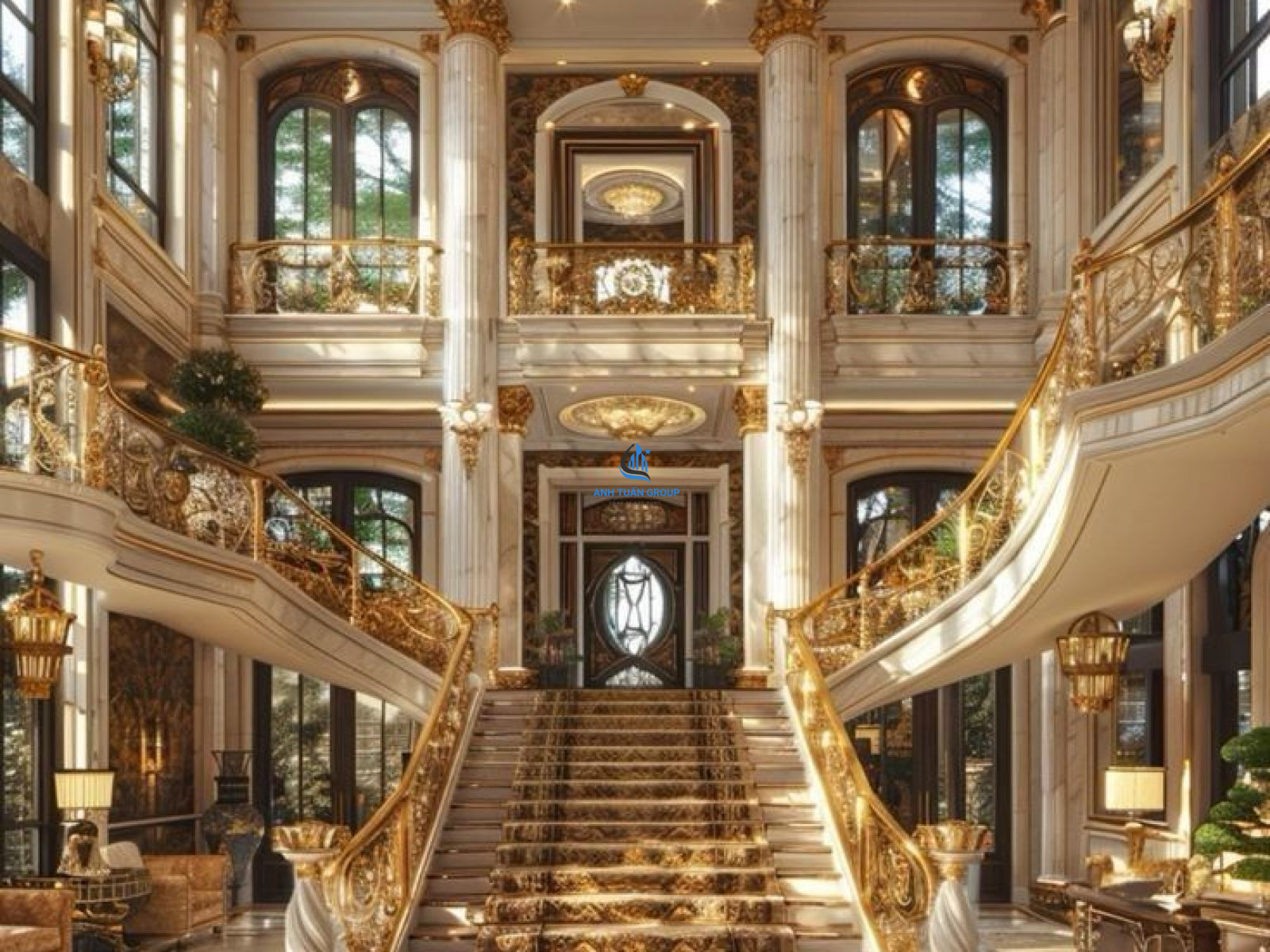 Thiết kế thi công nội thất biệt thự tại Hóc Môn