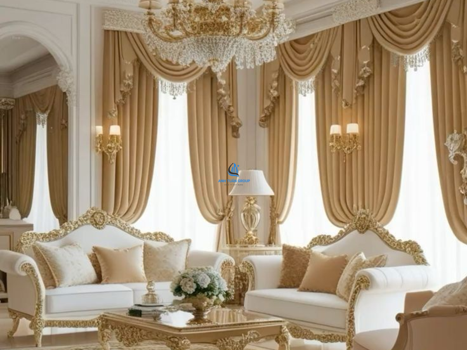 Thiết kế thi công nội thất tân cổ điển tại Hóc Môn