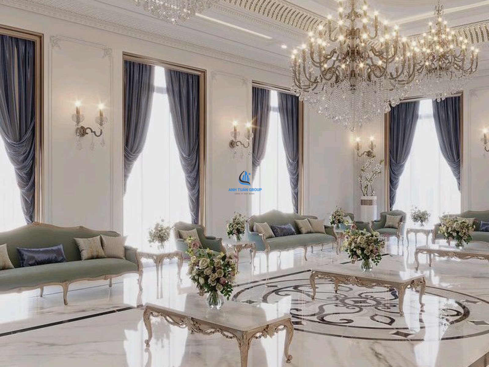 Thiết kế thi công nội thất tân cổ điển tại Nhà Bè