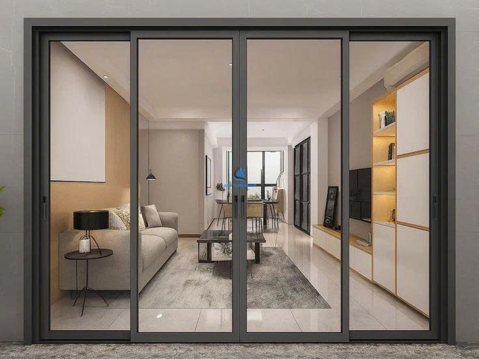Thi công cửa kính cường lực quận 4 TP HCM