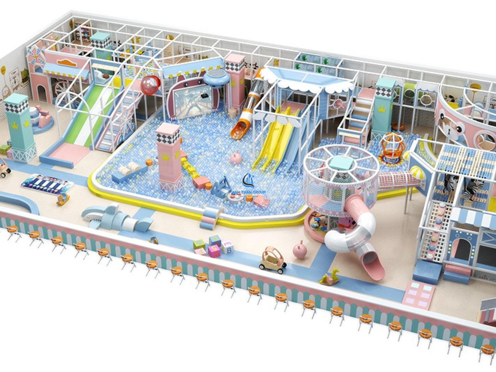 Thiết Kế Khu Vui Chơi Trẻ Em 200m2 
