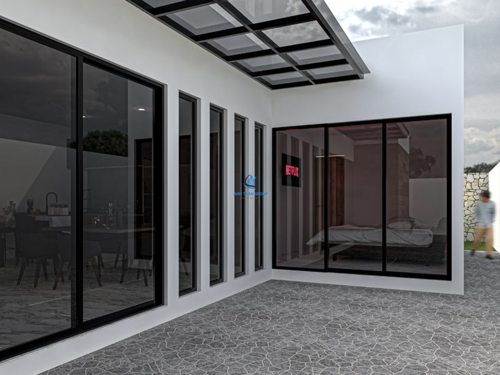 Mái kính cường lực huyện Bình Chánh TP HCM