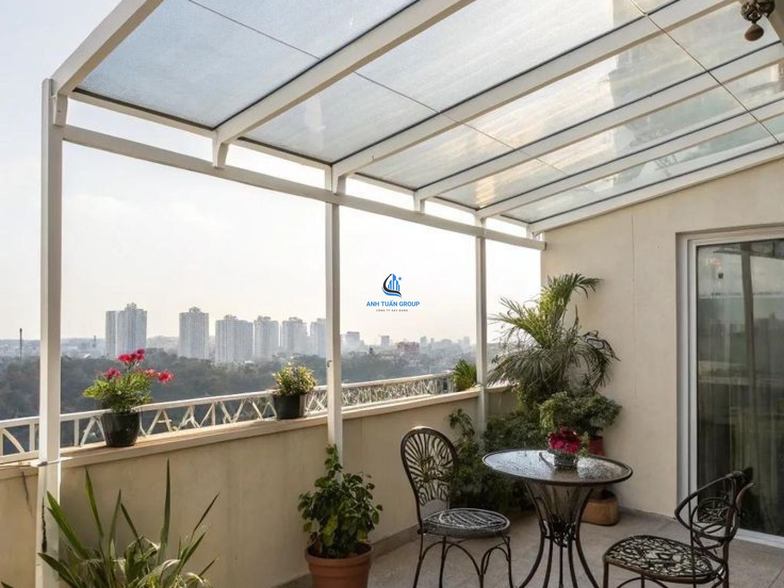 Mái kính cường lực quận Tân Bình TP HCM
