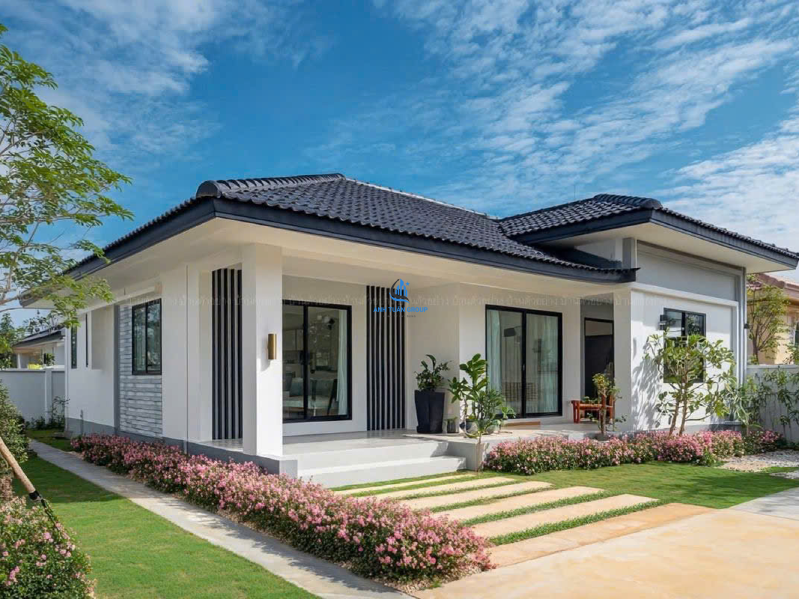 Thiết kế thi công nhà bê tông nhẹ đúc sẵn tại Tiền Giang