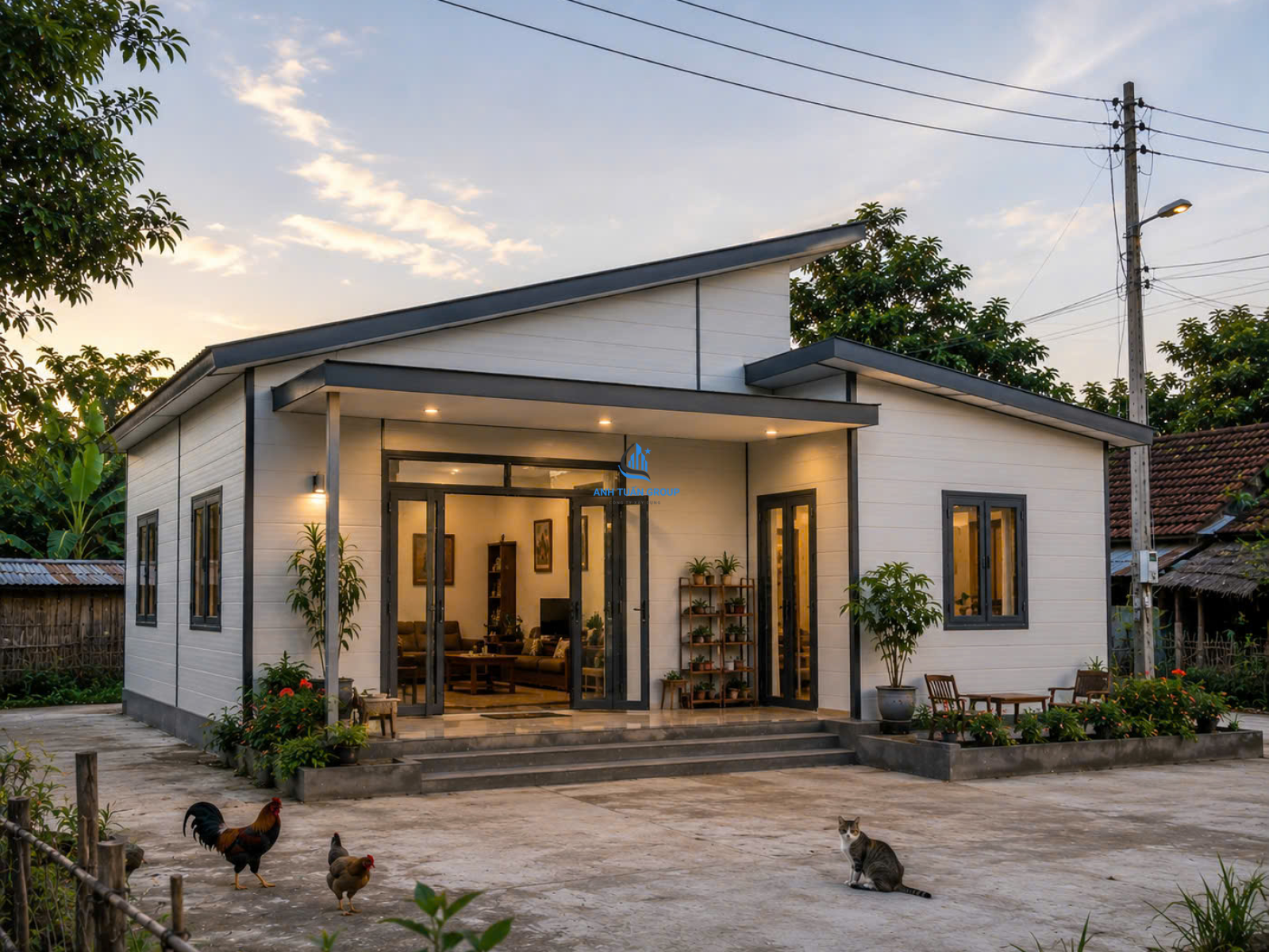 Nhà lắp ghép tại Tiền Gang