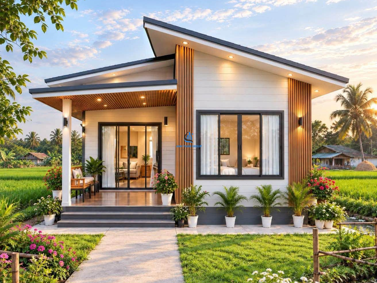 Chi phí xây nhà lắp ghép 70m² trọn gói