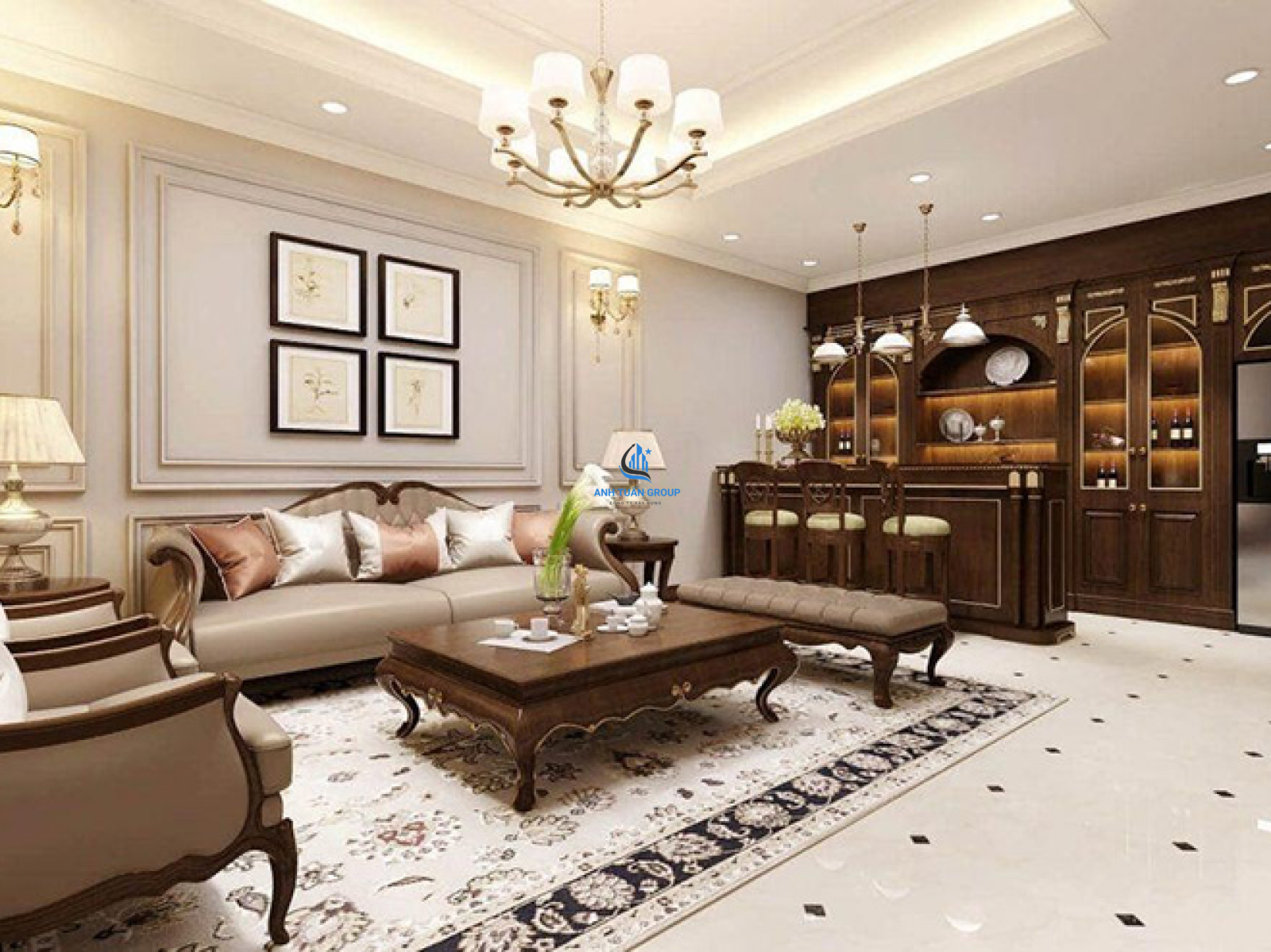 Nội Thất Chung Cư Tân Cổ Điển 