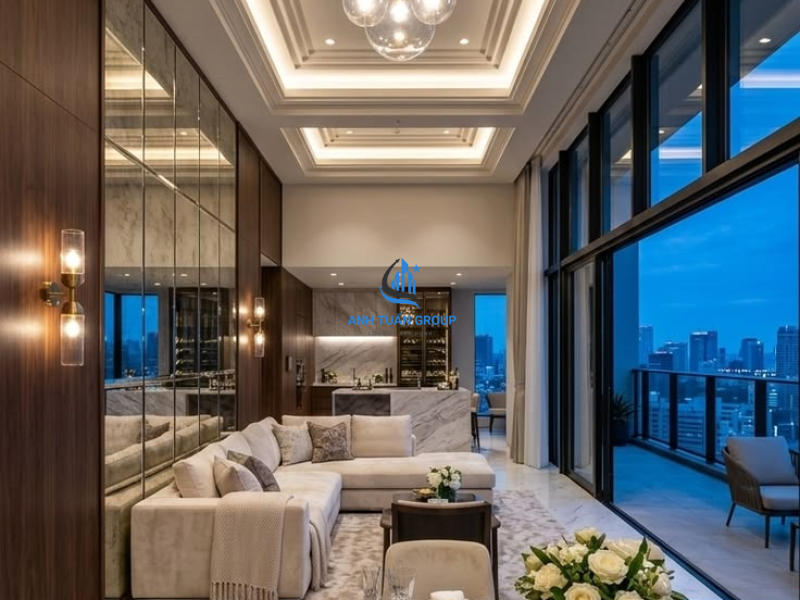 Thiết kế thi công nội thất nhà phố tại Hóc Môn