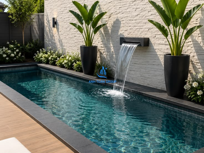 Hồ bơi sân vườn tại quận 5 TP HCM