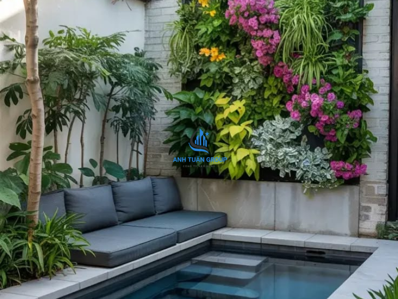 Hồ bơi sân vườn tại quận 6 TP HCM
