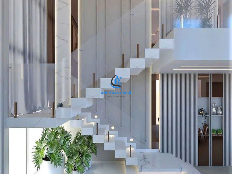 Thi công cầu thang kính quận 11 TP HCM