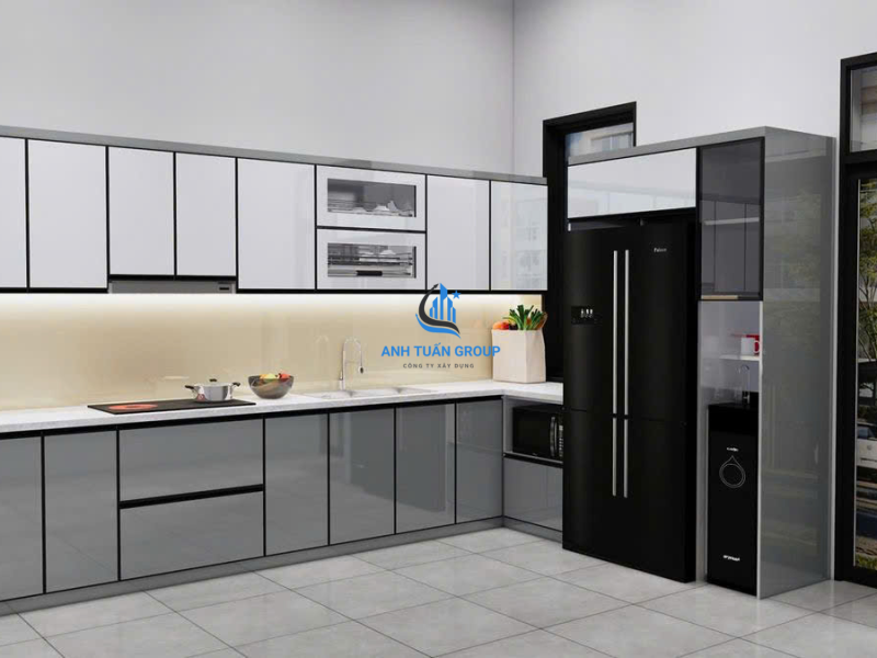 Thi công kính ốp bếp quận Bình Tân TP HCM