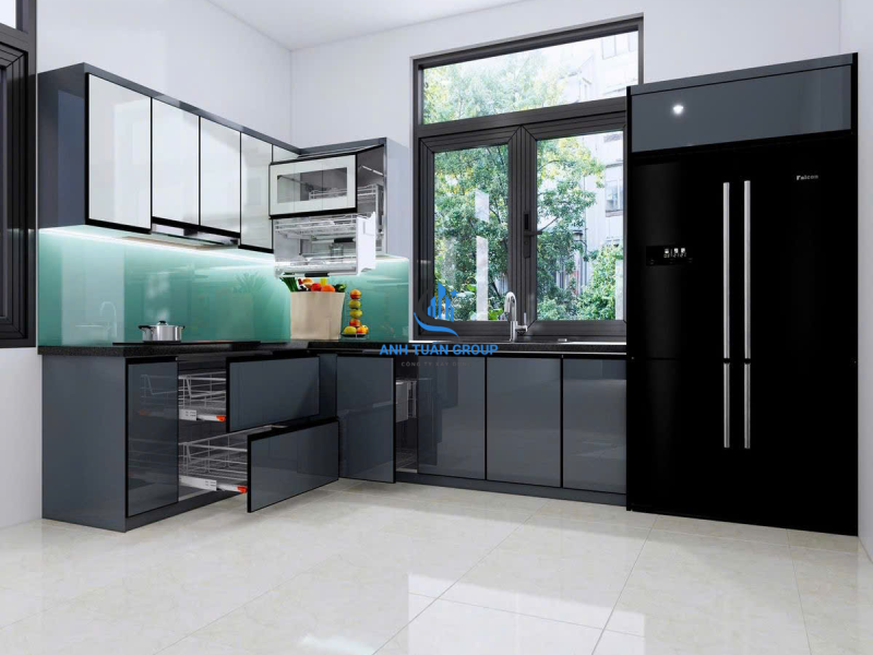 Thi công kính ốp bếp quận Gò Vấp TP HCM
