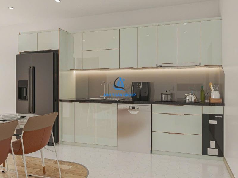 Thi công kính ốp bếp quận 6 TP HCM