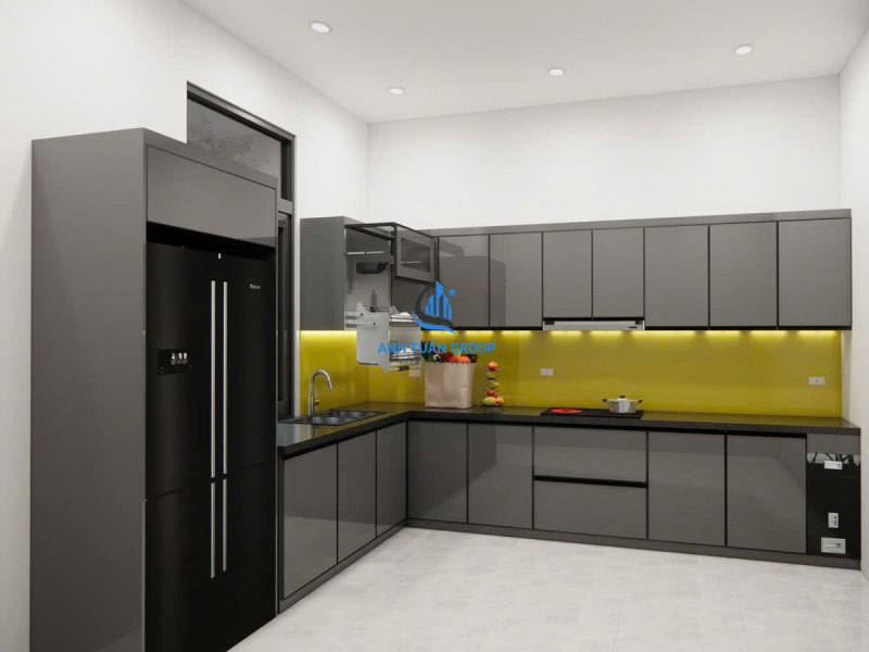 Thi công kính ốp bếp quận 8 TP HCM