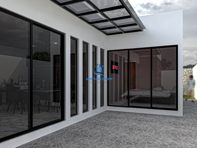 Mái kính cường lực huyện Bình Chánh TP HCM