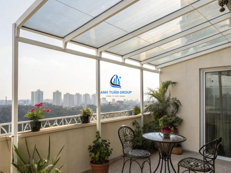 Mái kính cường lực quận Tân Bình TP HCM